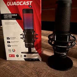 HyperX QuadCast S RGB USB Microphone – Great Condition (No Mount Adapter)