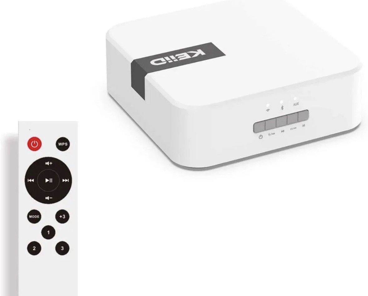 KEiiD KD-W03 WiFi Bluetooth Wireless Stereo Receiver Optical S/PDIF RCA Output