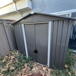 6x4 FT Waterproof Metal Outdoor Storage Shed