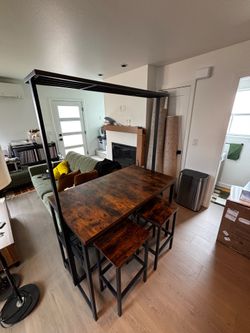 Kitchen Island with power outlets and seating