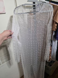 Beautiful See Through Dress Rhinestones