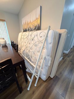 Full bed frame with mattress