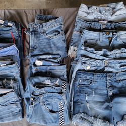 Girls Teens Jean's, Shorts, Sweats, Sports Bras, Sizes range From 22-26, XS,S,M Shoes Womens Sizes 6-8, Men's Pants, Joggers Sizes 32-36 and Much More