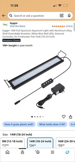 Fish tank hygger light