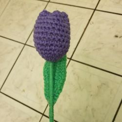 Hand made Tulips.  Tulipanes Tejidas A Mano