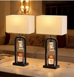2 in 1 Electric candle warmer lamp set of 2 black