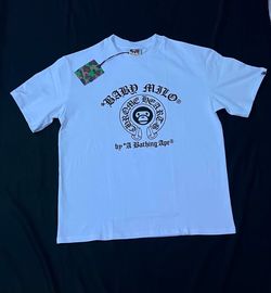 BAPE Baby Milo Chrome Hearts Collab White Tee