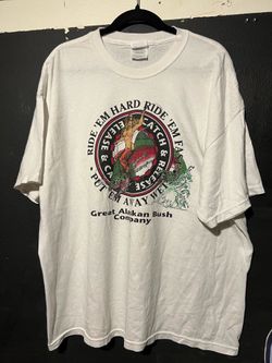 Vtg Great Alaskan Bush Company Ride Em Hard Adult Fishing