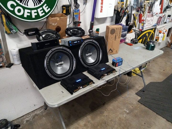 Sony And Sony Xplod Perfect Working Condition  2amps 234ch 6x9 And 6.5 Ken Bt Usb Aux CD