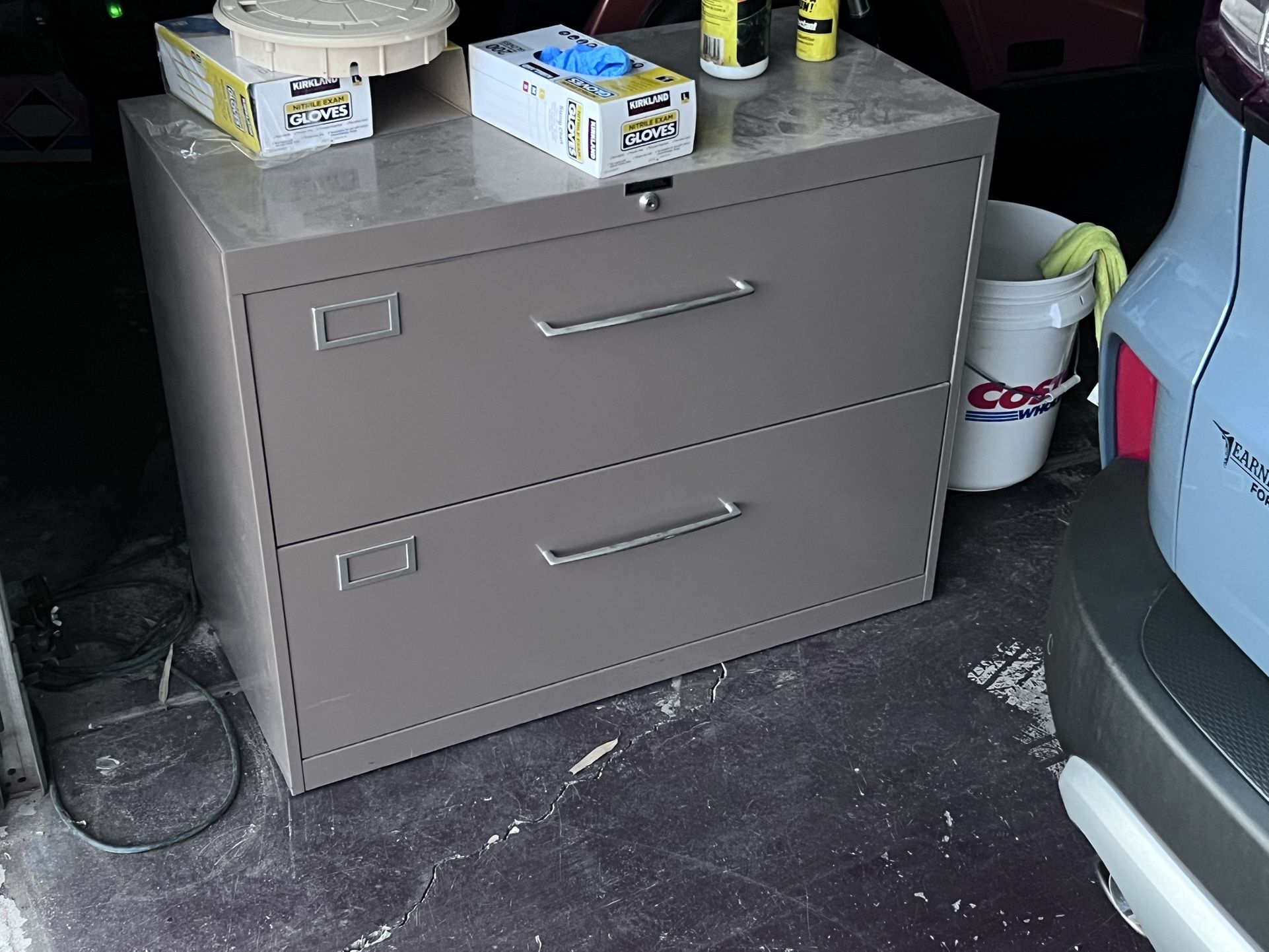 Two drawer file cabinet