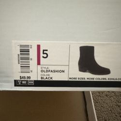 Black Suede Boots Size 5