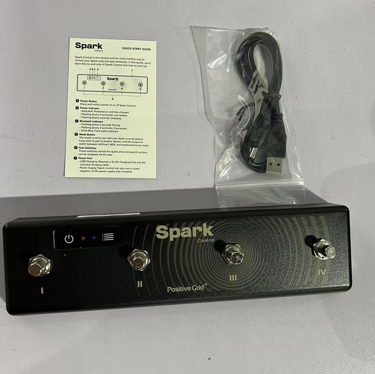 🥨Positive Grid Spark Control Wireless Guitar Footswitch Pedal Controller for Spark Guitar Amplifier and Mobile App with Backing Track