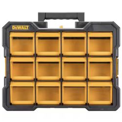 DEWALT Plastic 12-Compartment Small Parts Organizer Flip Bin