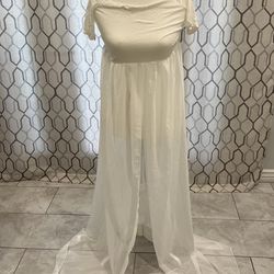 Maternity Strapless Maternity Gown