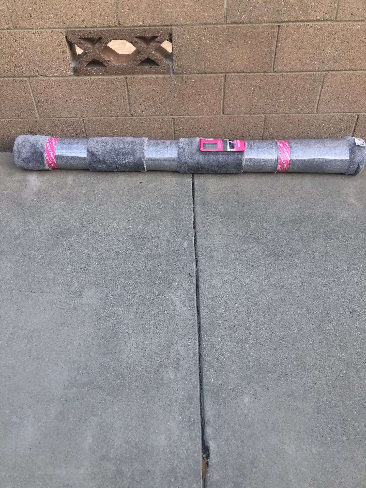 Juicy Couture LT Gray Plush Area Rug Luxuriously Soft XL 36 Inch x 60 Inch