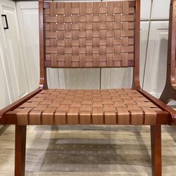 Mid Century Woven Accent Chair 