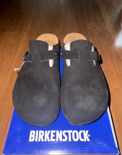 Size 10 and 11 US Birkenstock Boston Soft Footbed Suede Black