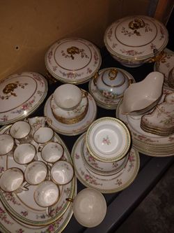 Vintage Ch. Field Haviland Limoges France China Set (Gilded / Floral)