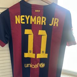 2014/15 FC Barcelona Home Soccer Jersey (Neymar Jr #11) Kids Size Xl 