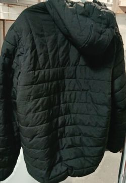 Black Hooded Puffer Jacket