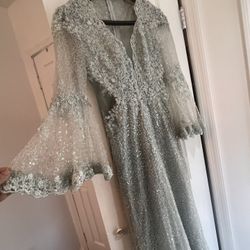 Gray Long sequins Dress