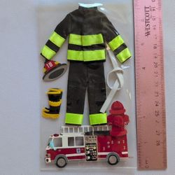 Fire Fighter Fireman Dimensional Stickers
