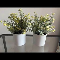 Artificial plant in melamine pot - set of 2