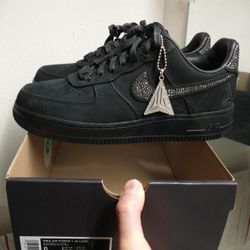 New Nike Air Force 1 Ja Luxe Men Size 6 Black