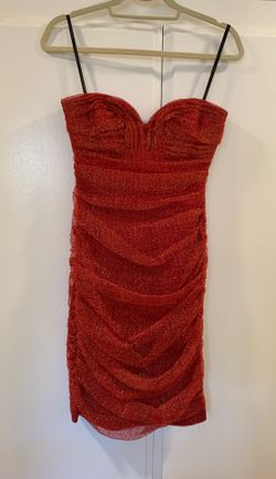 David Meister red/gold dress size 2