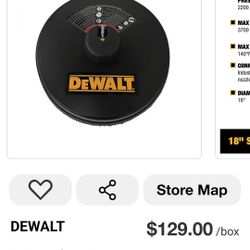 Dewalt 18" Pressure Washer Surface Cleaner New (Price Is Firm)