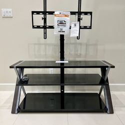 TV Stand With glass Shelves