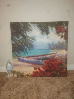Canvas beach picture 23 1/2x23 1/2