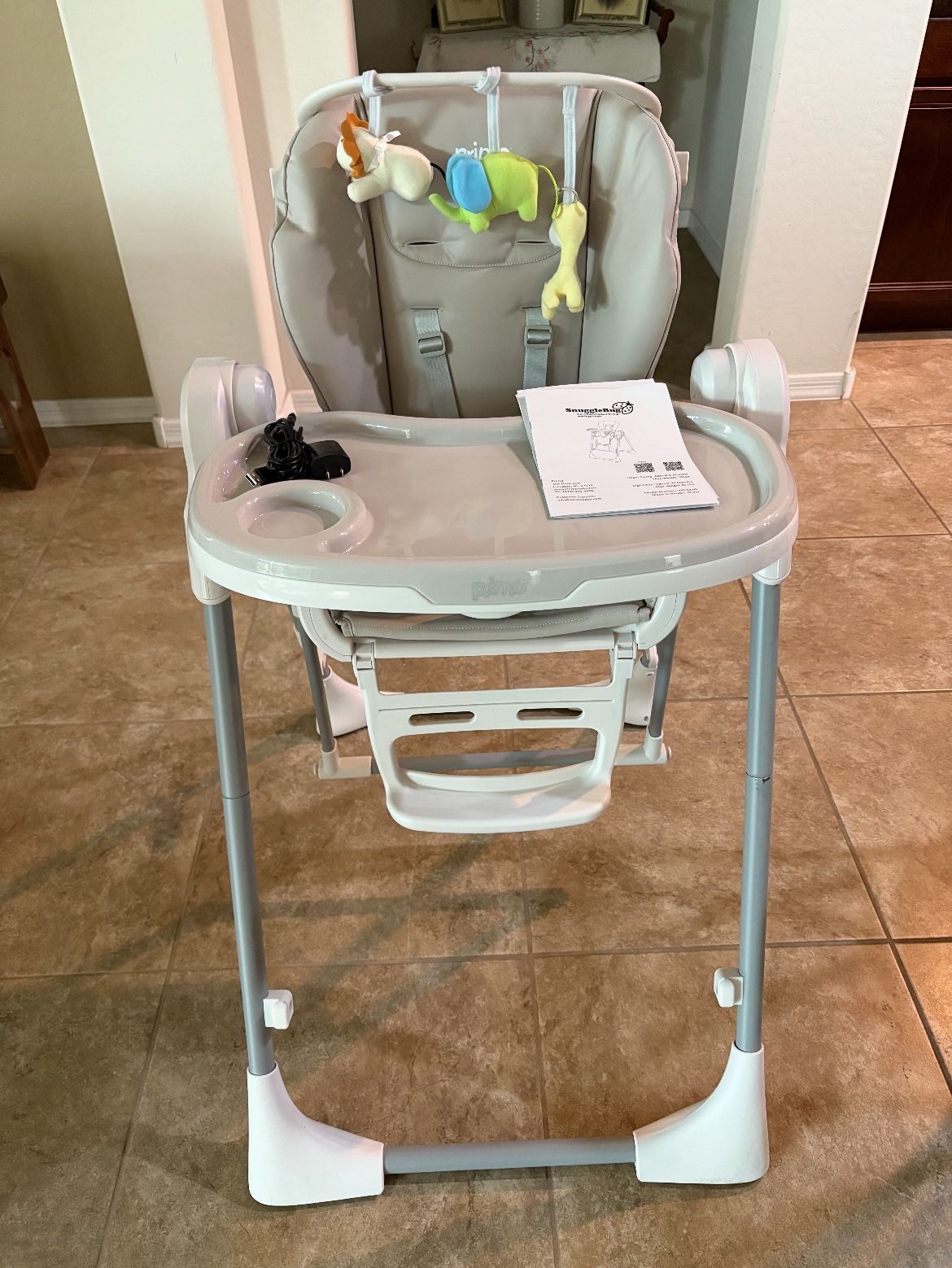 SnuggleBug - 2-in-1 Swing and High Chair, Adjustable Reclining Seat, Height and Feeding Tray