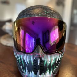 Ruroc Atlas 3.0 Toxin Carbon Fiber Racing Motorcycle Helmet Size L