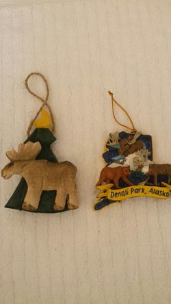 2 Alaska Denali Christmas Tree Ornaments