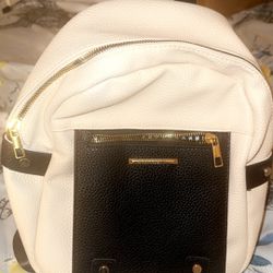 Small Backpack Black & Cream Color