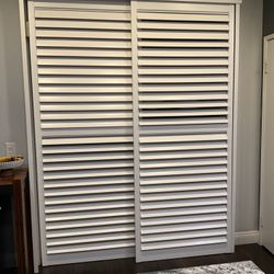 Sliding Wood Shutters (Frame Included)