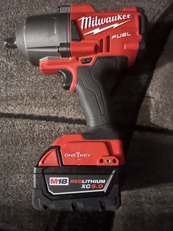 Milwaukee impact wrench 2863-20 1/2 ONE KEY W/5.0 battery no charger