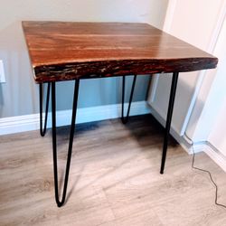 Wooden Handcrafted Accent Table  24”L x 22”W x 24”H