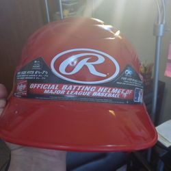 Red Rawlings Baseball Batting Helmet