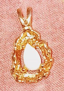 Opal Gold Tone Pendant