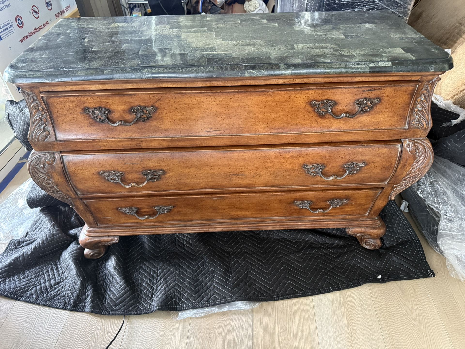 Marble Top Dresser Cabinet