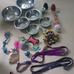 🐕 Bowls & Toys & Leashes 