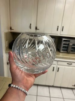 Lead Crystal Tempest rose bowl