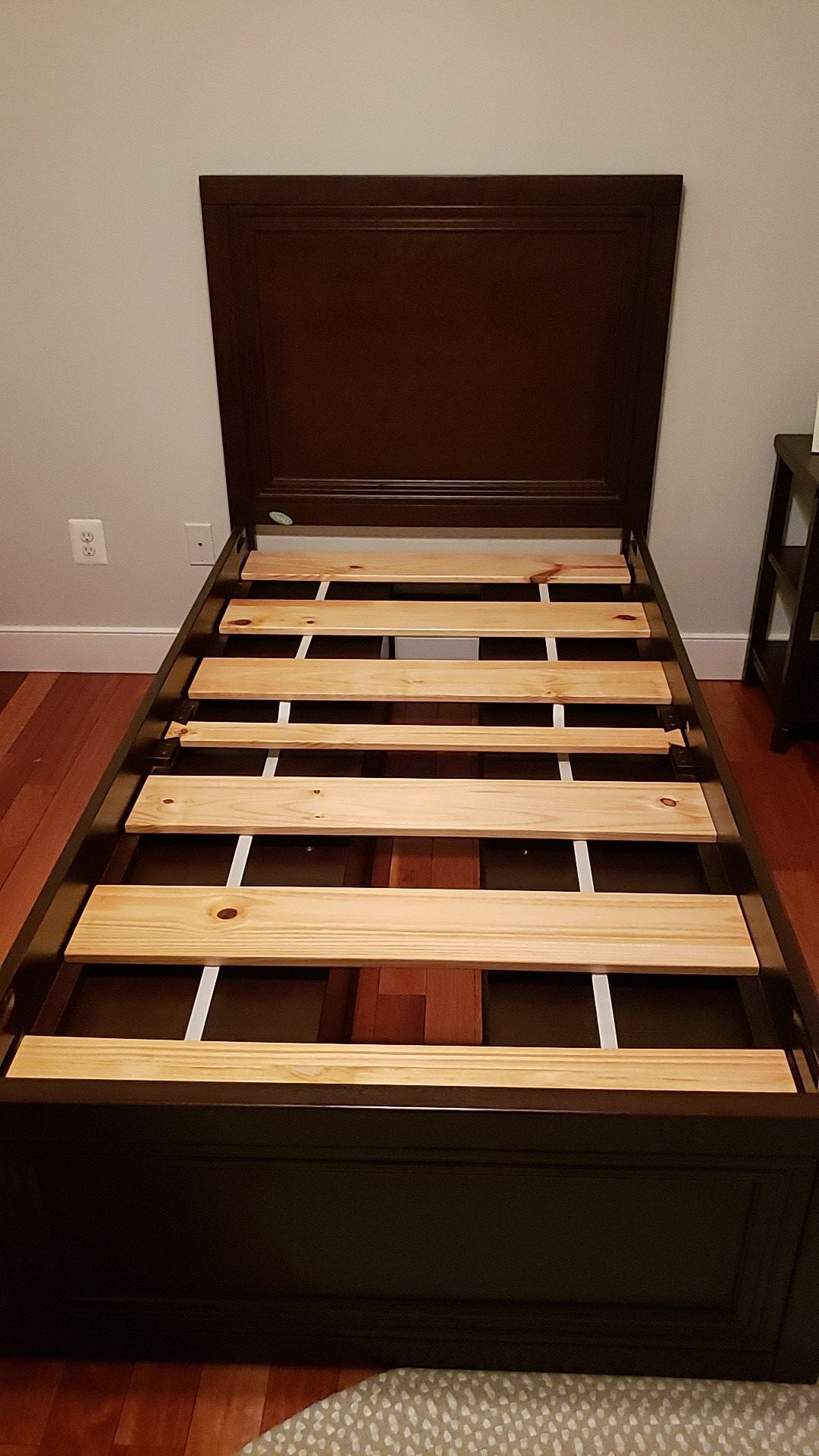 Twin bed with cubbies