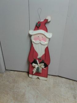 Wooden Santa Plack