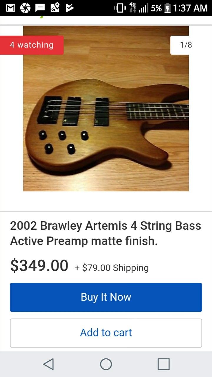 Brawley Electric bass 4 string guitar for Sale in Lakewood, WA OfferUp