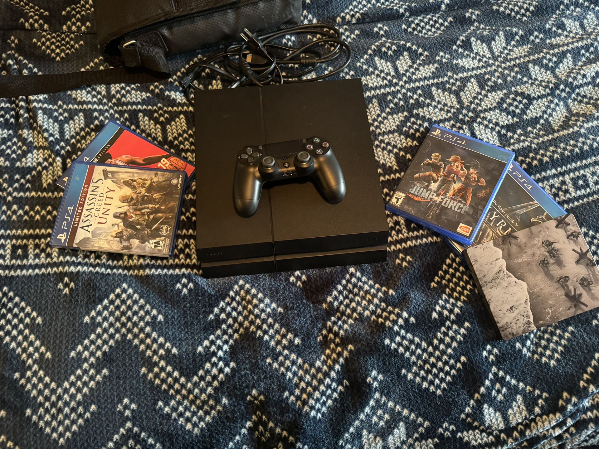 PS4 With Games And Carrying Case