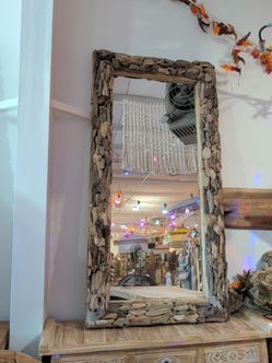 Huge driftwood mirror