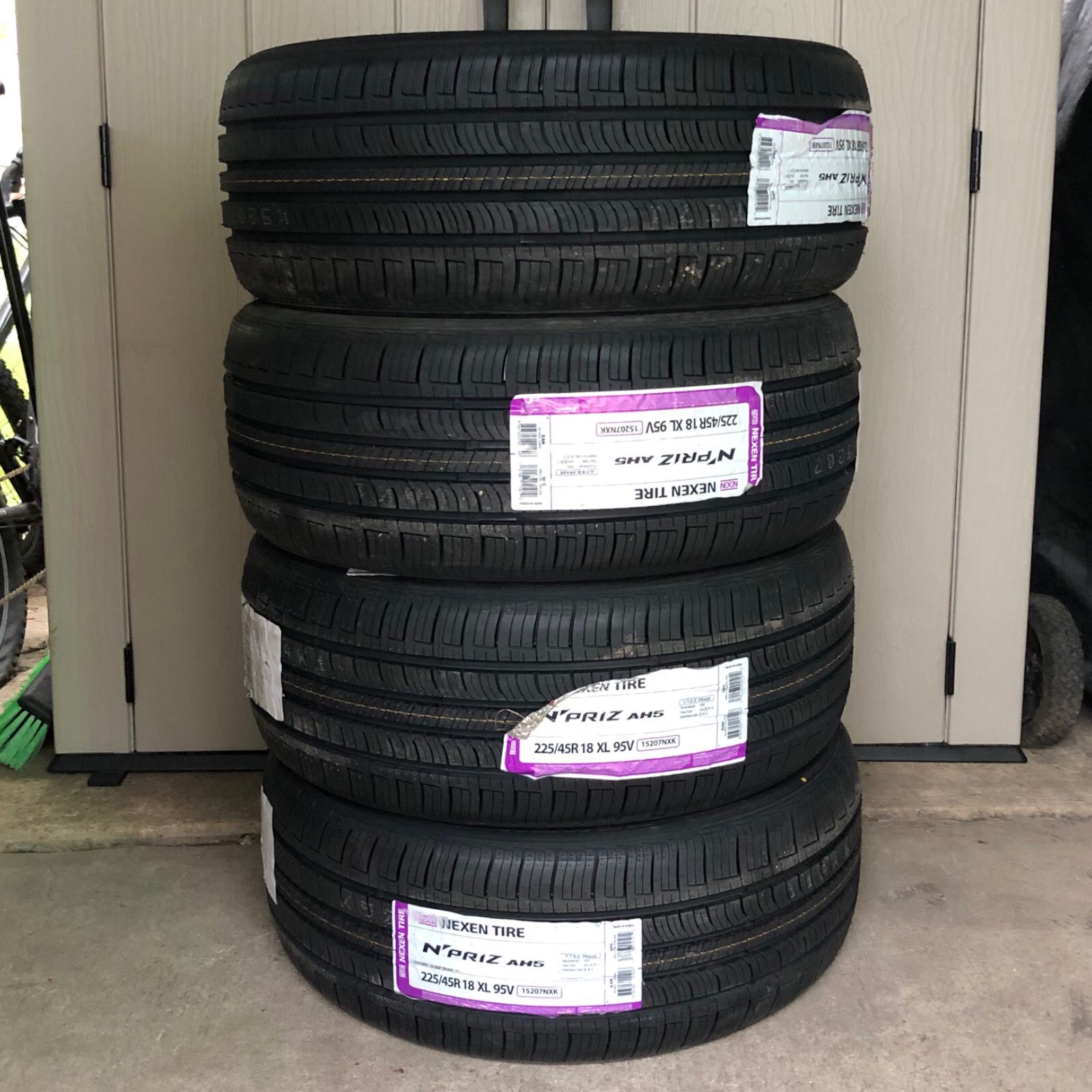 4 New Nexen N'Priz AH5 Tires – 225/75R15 102S, All Season Touring, White Sidewall, 50,000 Mile Warranty